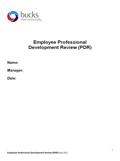 Awesome Employee Pdr Template Competence Human Resources Personal