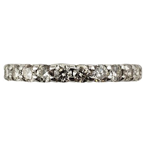 14 Karat White Gold Diamond Wedding Band Ring For Sale At 1stdibs