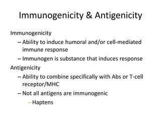 Antigens And Immunogens Immunogenecity Ppt