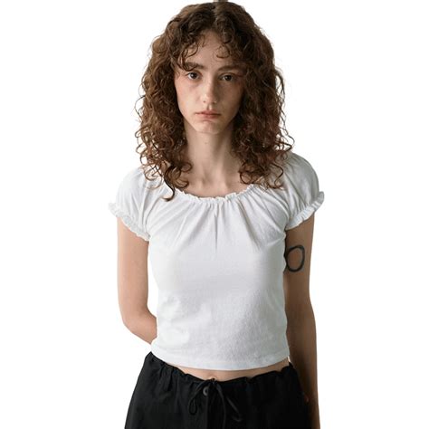 Noeud Shirring Boat Neck Tee Ivory Noeud