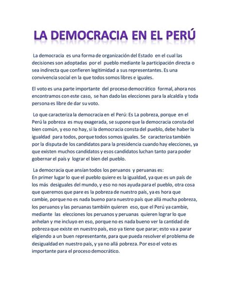 La Democracia En El Per Pdf Descarga Gratuita