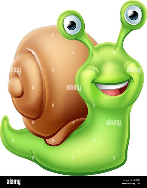 Personaje De Dibujos Animados De Caracol Imagen Vector De Stock Alamy