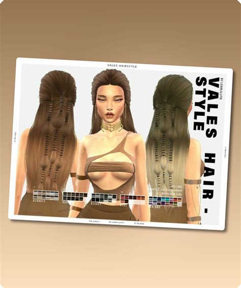 Leahlillith Vales Hairstyle Sims 4 Cc In 2024 Hair Styles Hair Setting Sims 4