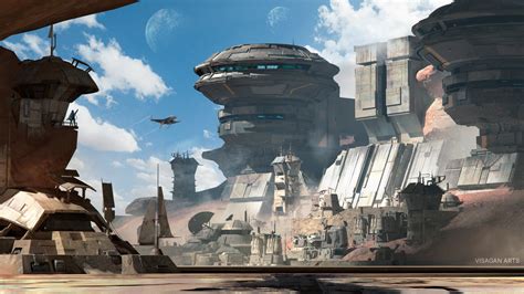 ArtStation - Desert Outpost - Environment concept art