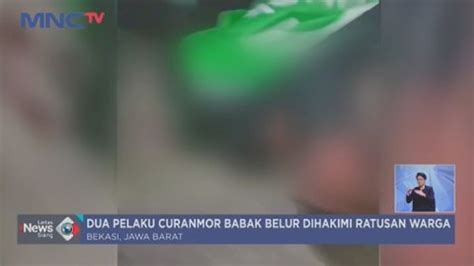 Kepergok Saat Beraksi Pelaku Curanmor Babak Belur Diamuk Massa Di