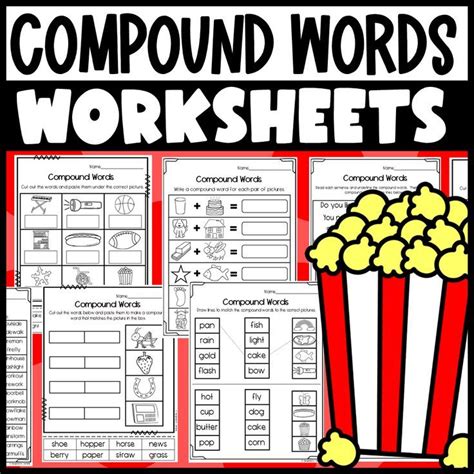 Compound Words Cut And Paste And Compound Word Practice Worksheets