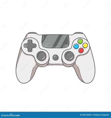 Retro Gaming Controller Vector Illustration Stock Vector