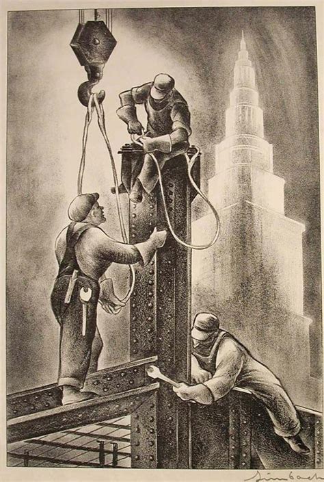 Structural Steel Workers on the Cleveland Post Office 1934 | All ...