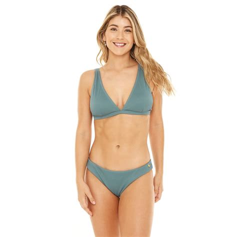 Ripley TRAJE DE BAÑO BIKINI MUJER H O WEAR HALTER TEXTURA RIB VERDE