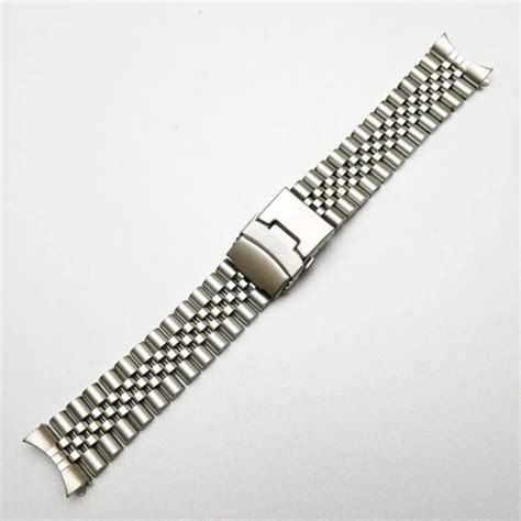 Invella Mm Jubilee Style Curved Bracelet Watch Strap Invellastraps