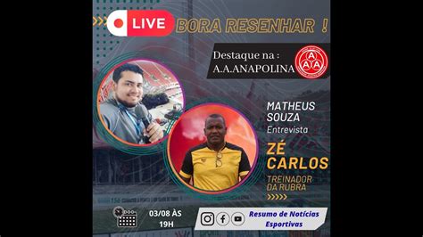 Treinador Z Carlos Da Anapolina Bora Resenhar Live Matheus