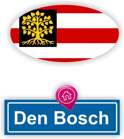 Den Bosch Stadsvlag Auto Stickers Set 2 Stuks Bol