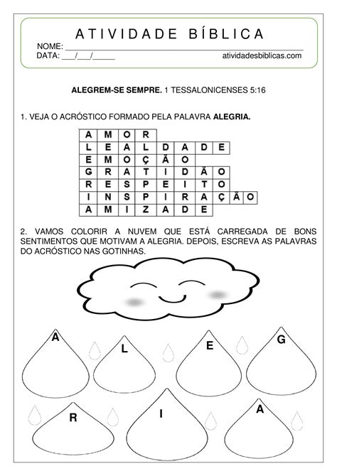 Atividades Sobre A Bíblia Para Catequese