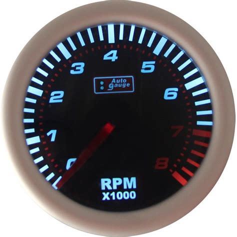 Tuning optyczny Wskaźnik Obrotomierz Auto Gauge Smoke 0 8000 52mm