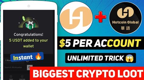 🔥 5 Instant Withdraw In Hotcoin 😍 Daily 5 Per Account 🤩 Instant