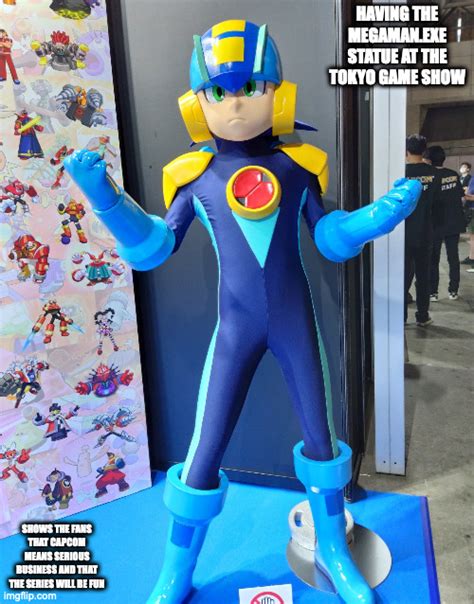 Tokyo Game Show Megaman Exe Statue Imgflip