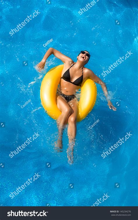 Beauty Brunette Water Park Stock Photo 145234276 Shutterstock