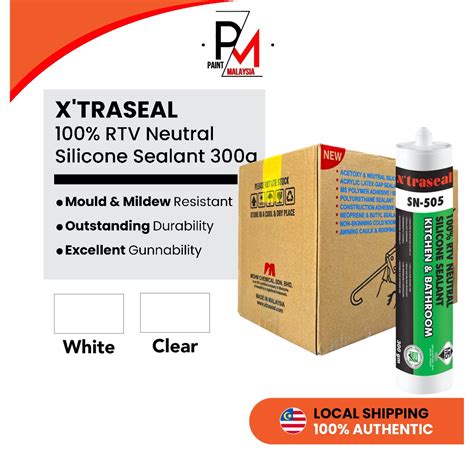 Xtraseal 100 RTV Neutral Silicone Sealant Kitchen Bathroom SN 505