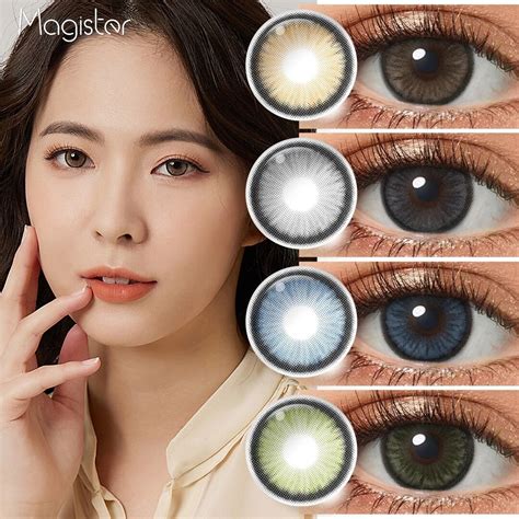 Color Contact Lenses For Eyes Yearly Pair Russian Blue Soft Gray Eye