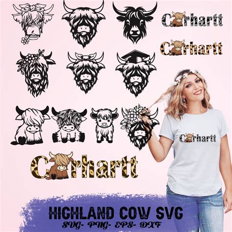 Cute Highland Cow Sitting Svg Png Highland Cow Svg Cow Svg Cute Cow Svg