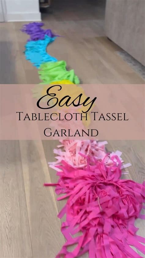 Easy Tablecloth Tassel Garland Diy Party Decorations Birthday