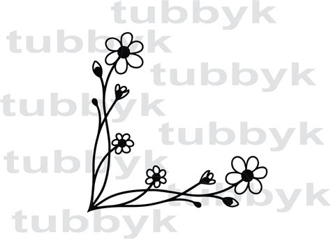 Flower Vine Border SVG