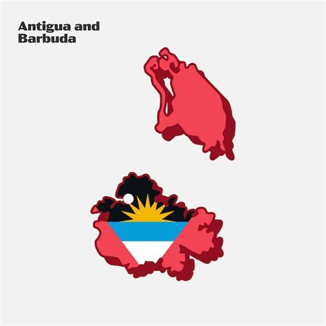 Premium Vector Antigua And Barbuda Nation Country Flag Map Infographic