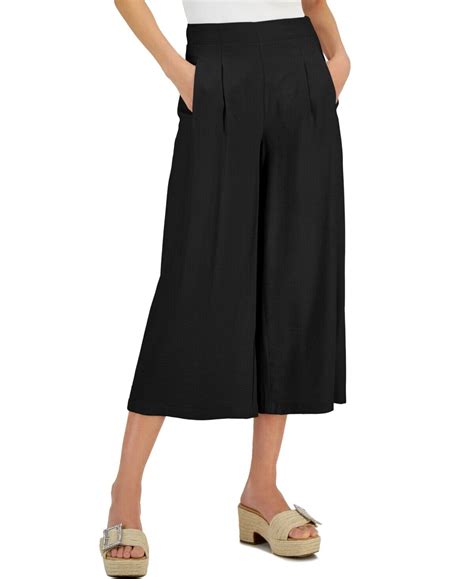 Msrp 80 Inc International Concepts Womens Wide Leg Pants Black Size