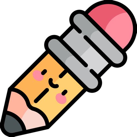 Pencil Kawaii Lineal Color Icon