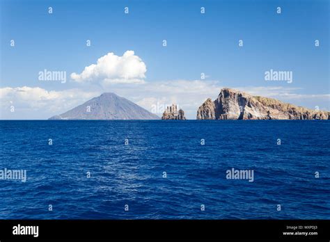 An image of the active volcano islands at Lipari Italy Stock Photo - Alamy