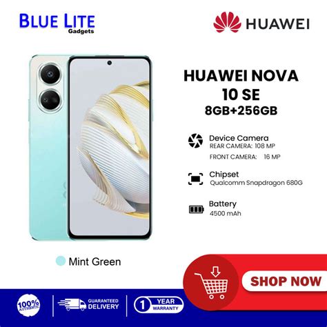 Huawei Nova 10 Se 8gb 256gb Green Lazada Ph