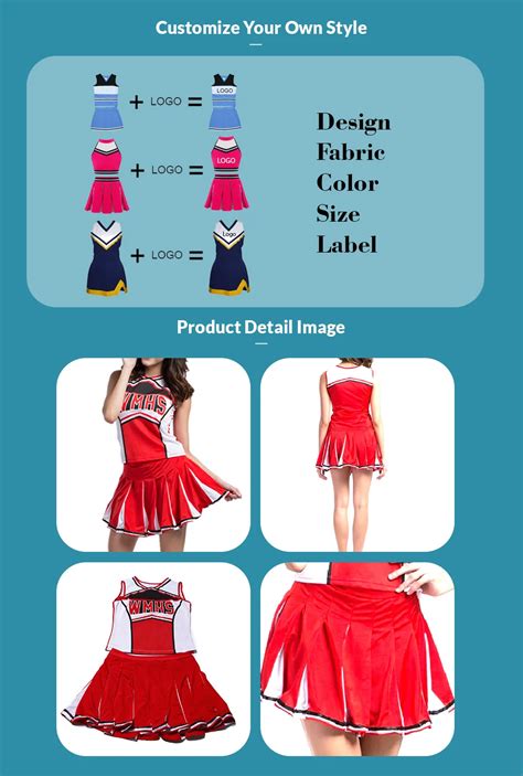 Design Your Own Cheerleading Uniform Cheerleading Girls Tops And Skirts Outfit Cheerleading