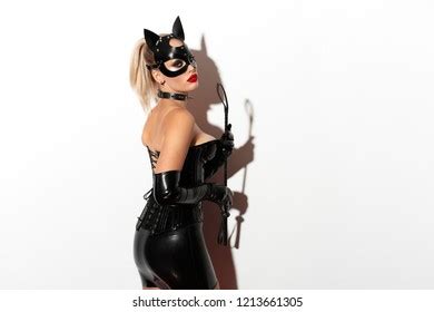 Beautiful Dominant Blonde Vamp Mistress Bdsm Stock Photo 1213661287