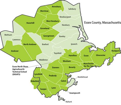 Essex County Learning Community Map Of Participating Towns