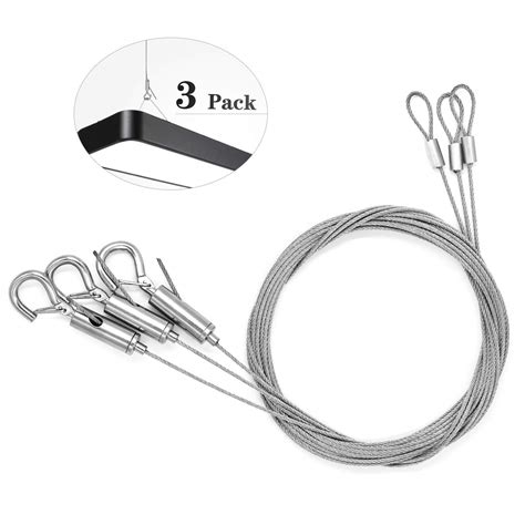 3 Pcs Heavy Duty Stainless Steel Hanging Wire 1 5 Mm X 2 M Adjustable