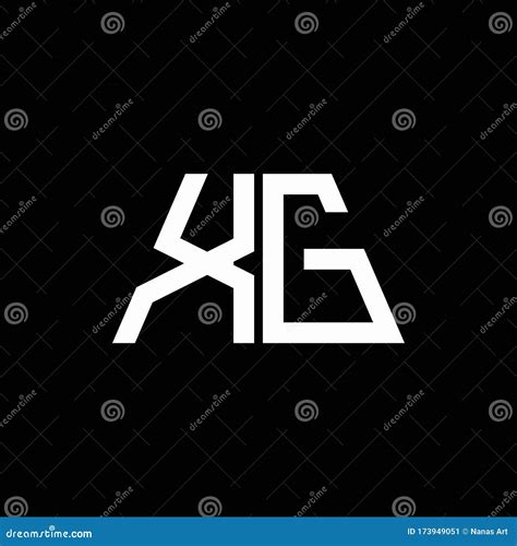 Xg Logo Abstract Monogram Isolated On Black Background Stock Vector