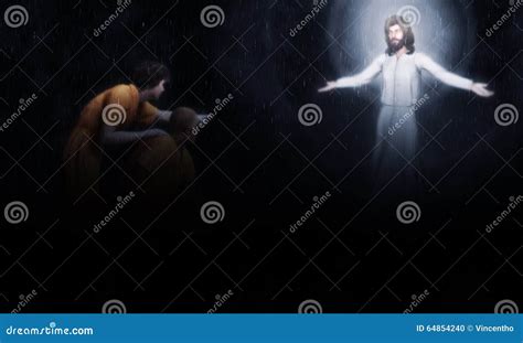 Jesus Forgives Sinners Illustration Stock Illustration - Illustration of forgiving, christ: 64854240