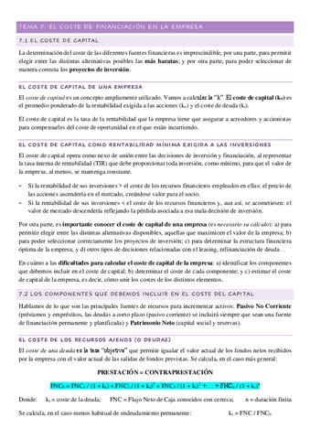 Tema 7 Finanzas COMPLETO EJERCICIOS Pdf