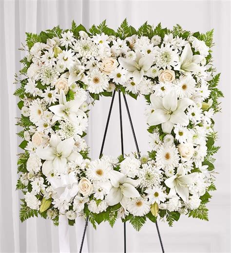 Sentimental Solace Wreath White 1800flowers