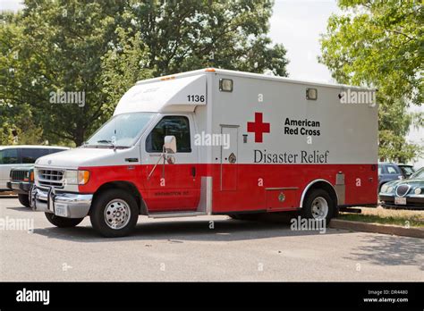 American Red Cross Disaster Relief Truck Washington Dc Usa Stock