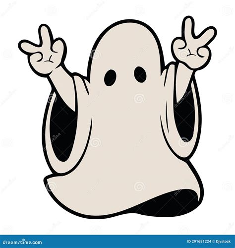 Halloween Ghost Cheerful Stock Illustration Illustration Of October