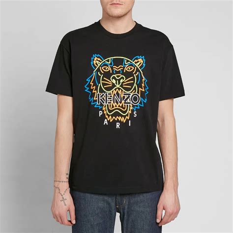 Kenzo Black Neon Tiger Face T Shirt The Rainy Days