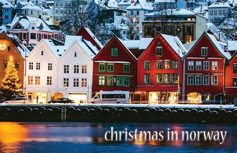 "Christmas in Norway, Bergen Scene" by FinnBear | Redbubble