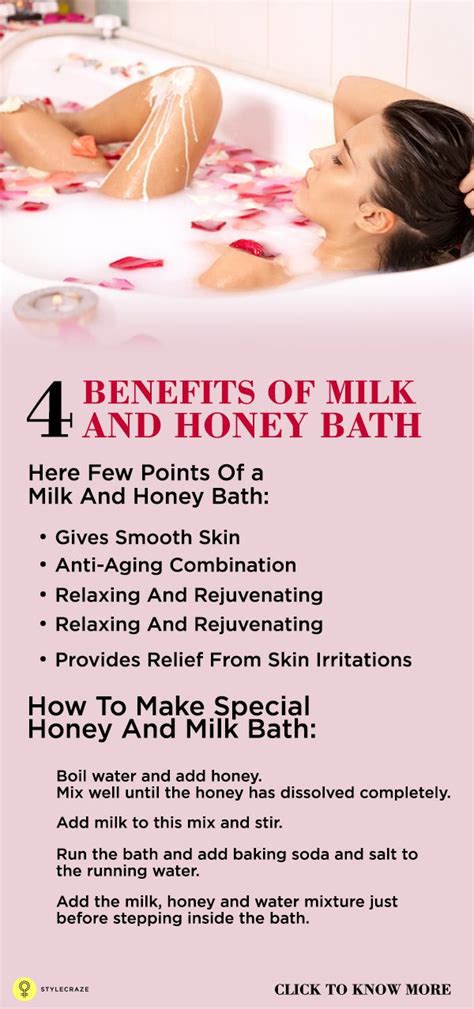 Amazing Benefits Of Milk And Honey Bath Bath Recipes Milk Bath