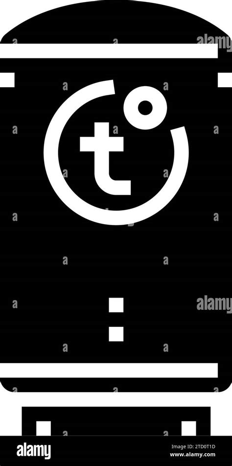 Thermal Storage Energy Glyph Icon Vector Illustration Stock Vector