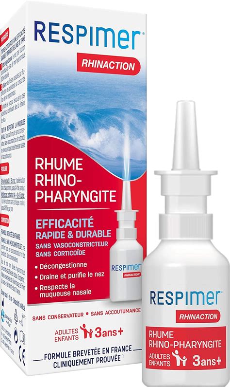 RESPIMER Rhinaction Spray Nasal Eau De Mer Hypertonique Dispositif