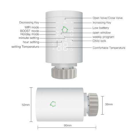 Zigbee Vanne De Radiateur Thermostatique Intelli Grandado