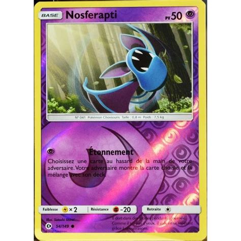 Carte Pok Mon Nosferapti Pv Reverse Sm Soleil Et Lune