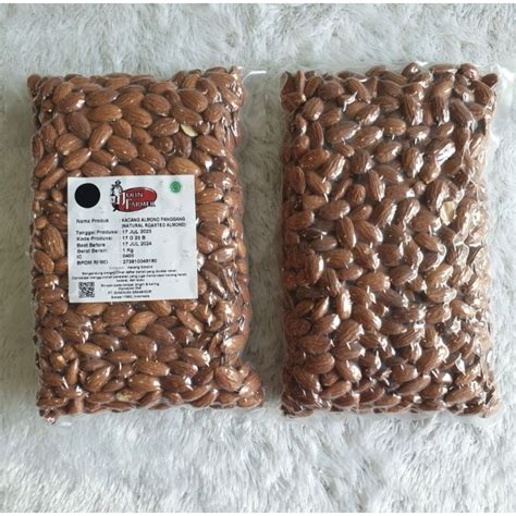 Jual Kacang Almond Panggang 500 Gr John Farmer Reguler Natural