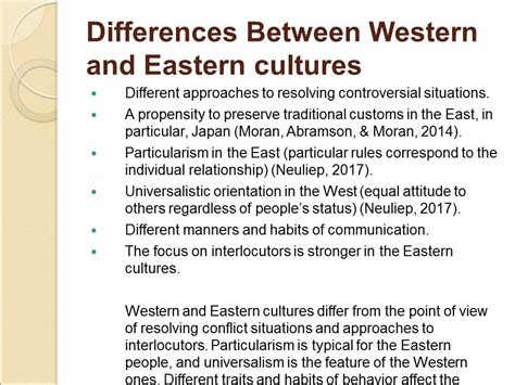 Cultural Differences In Communication Western And Eastern Cultures